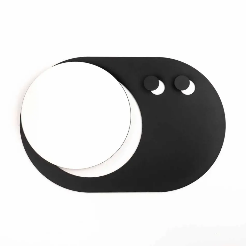 Nowoczesny wieszak ścienny ze stali z lustrem Made in Italy - Pilippo Viadurini