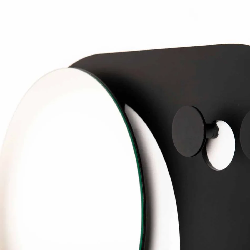 Nowoczesny wieszak ścienny ze stali z lustrem Made in Italy - Pilippo Viadurini