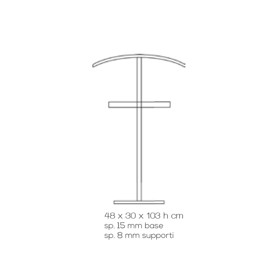 Niezbędny przezroczysty akrylowy kryształowy wieszak podłogowy - Gingergo Viadurini