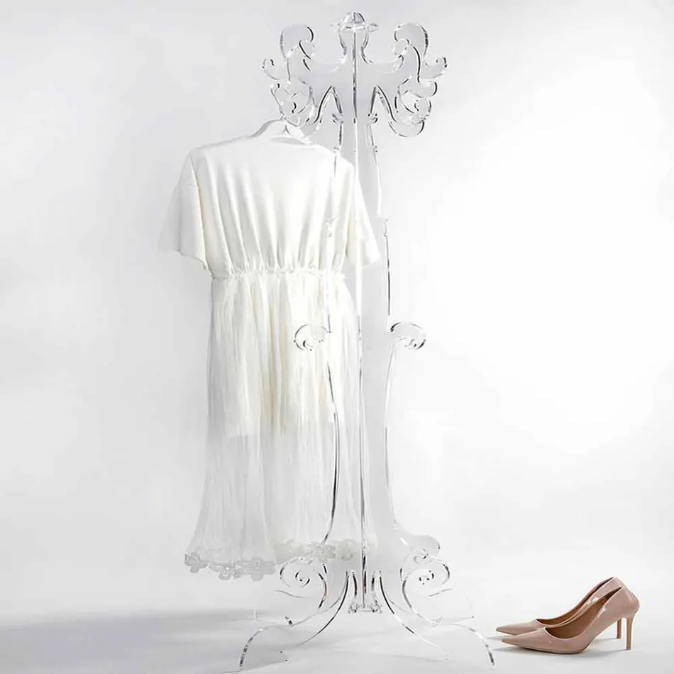 Wieszak podłogowy, klasyczny design, w pleksi Giave Viadurini