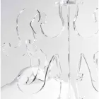 Wieszak podłogowy, klasyczny design, w pleksi Giave Viadurini