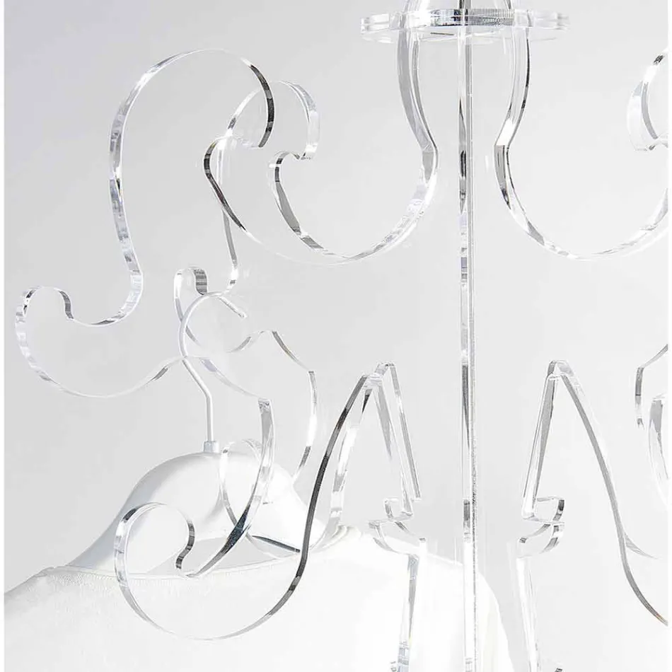 Wieszak podłogowy, klasyczny design, w pleksi Giave Viadurini