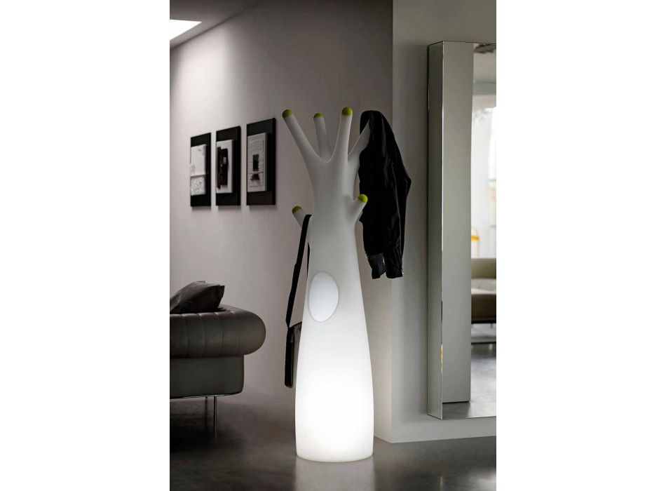 Świecący stojak na płaszcz z polietylenu ze światłem LED Made in Italy - Oldia Viadurini