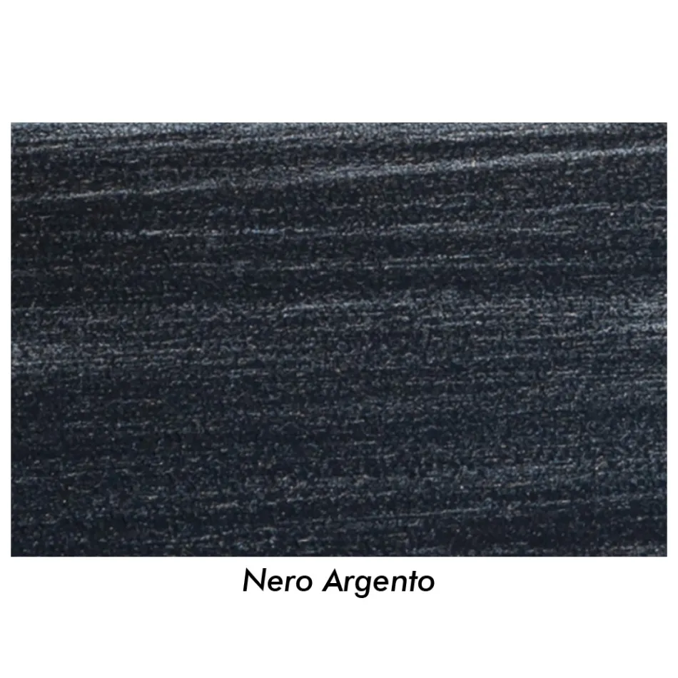 Wieszak na płaszcze z rurki żelaznej w kolorze czarnym i srebrnym Wyprodukowano we Włoszech - Puntina Viadurini