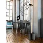 Wieszak na parasole z naturalnego buku i polipropylenu Nurri Viadurini