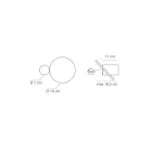 Obrotowa metalowa lampa ścienna 345° Made in Italy - Lumi Viadurini