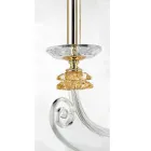 Kinkiet z 2 światłami z dmuchanego szkła i klasycznym luksusowym kryształem optycznym - Cassea Viadurini