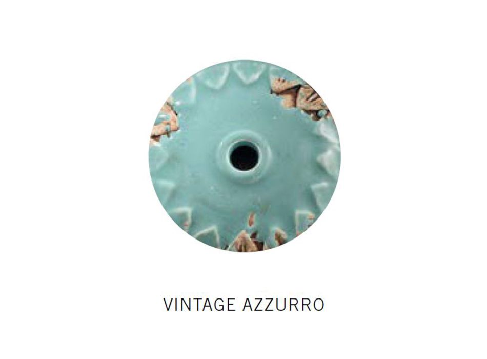 Kinkiet z 2 przemysłowymi reflektorami Artisan z żelaza i ceramiki - Loft Viadurini
