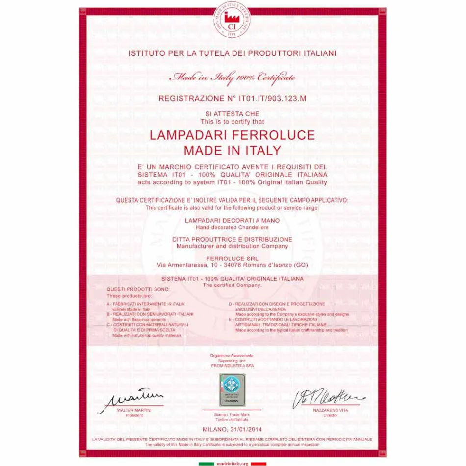 Aplikacja kraju spotlight w metalu i ceramiki Gladys Ferroluce Viadurini