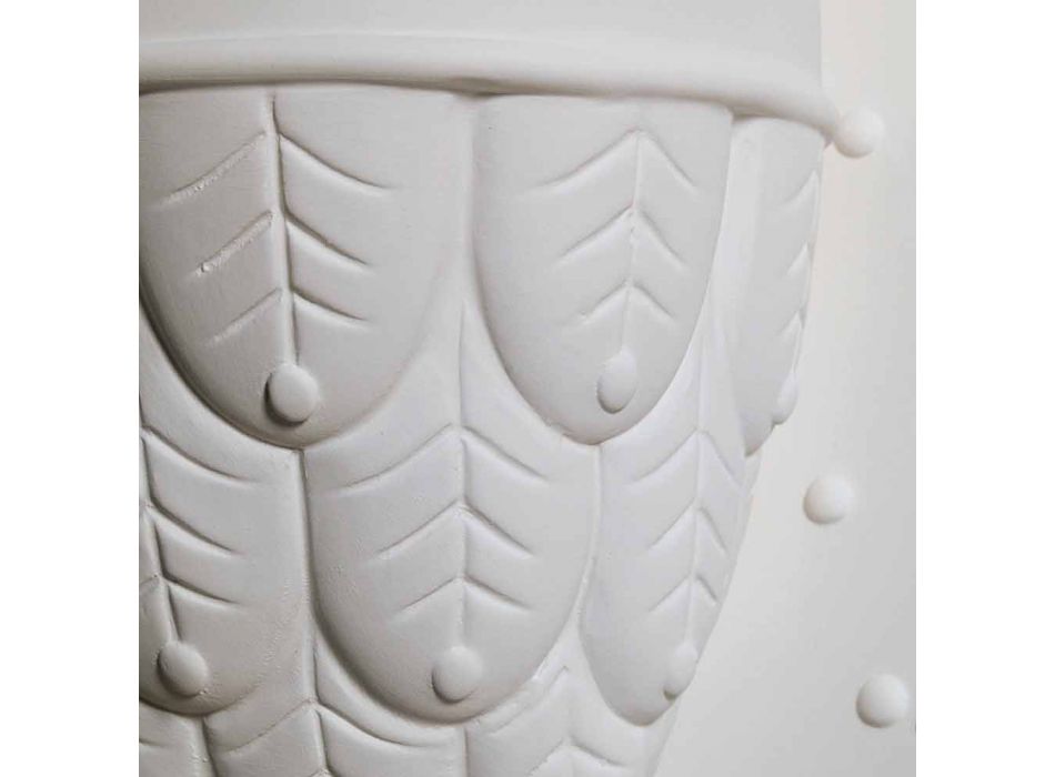 Kinkiet ścienny 2 światła w matowej białej ceramice Nowoczesny design Sowa - Sowa Viadurini