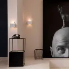 Kinkiet ścienny z 3 diodami LED w matowej białej ceramice z Umarell - Ometto Viadurini