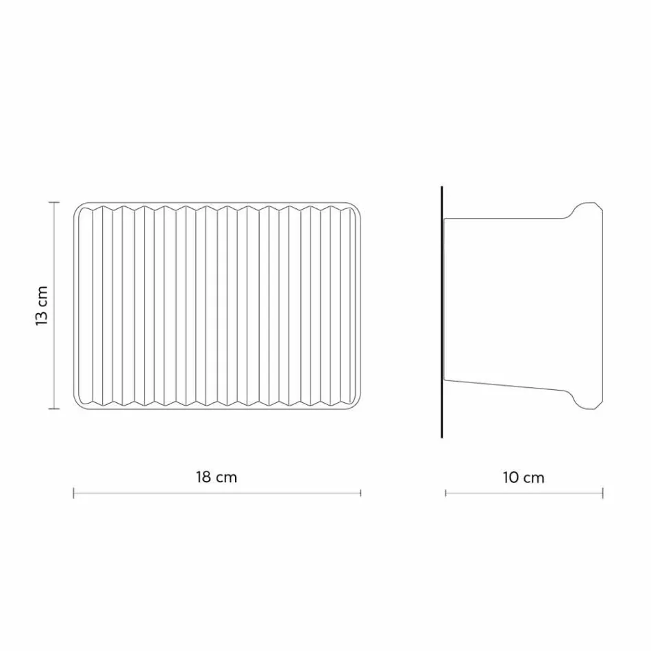 Kinkiet ścienny z 3 diodami LED w matowej białej ceramice z Umarell - Ometto Viadurini