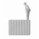 Kinkiet ścienny z 3 diodami LED w matowej białej ceramice z Umarell - Ometto Viadurini