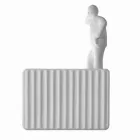 Kinkiet ścienny z 3 diodami LED w matowej białej ceramice z Umarell - Ometto Viadurini