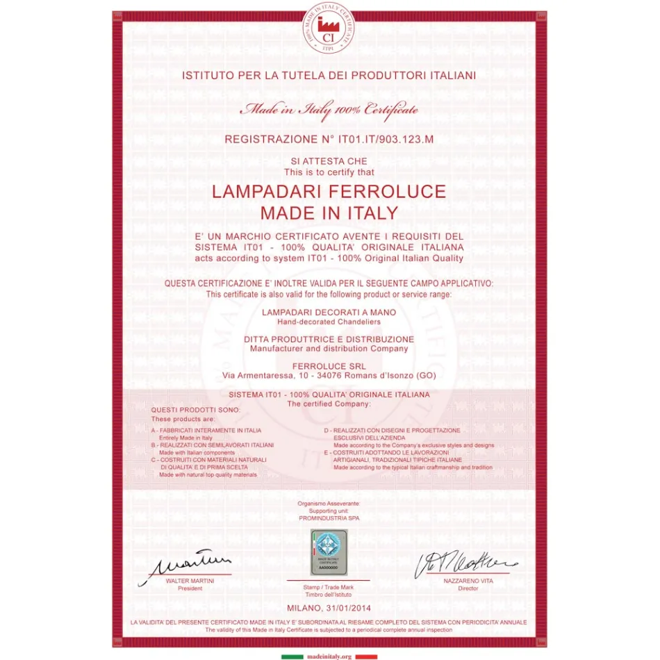 Reflektor z aplikacją na ścianę z ceramiki, szkła i metalu, różne wykończenia Joy Ferroluce Viadurini