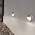 Okrągły kinkiet zewnętrzny z ręcznie malowanego aluminium - Brindisi Viadurini