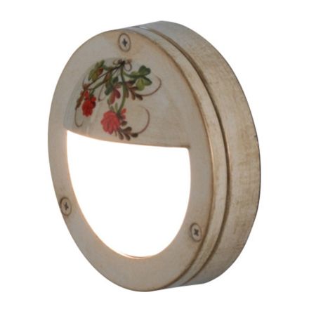 Okrągła aluminiowa lampa ścienna ręcznie malowana - Brindisi Viadurini