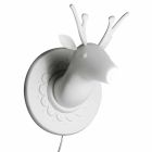 Aplikacja ścienna z matowej białej ceramiki w nowoczesnym stylu w kolorze Cervo - Memento Viadurini