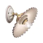 Kinkiet ceramiczny z falistym kloszem Ferroluce Viadurini