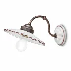 Kinkiet ceramiczny dekorowany ręcznie Ferroluce Viadurini