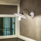 Kinkiet ceramiczny dekorowany ręcznie Ferroluce Viadurini