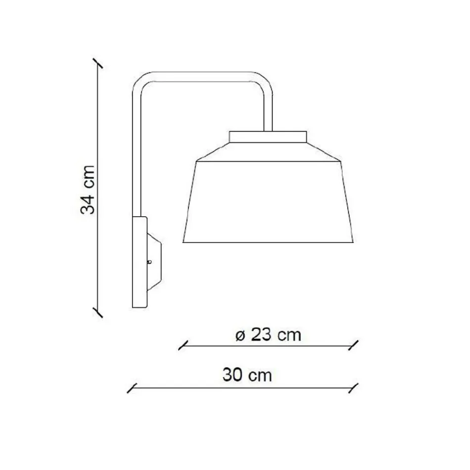 Kinkiet ścienny metalowy i ręcznie robiony ceramiczny z podwójnym otworem - 50S Viadurini