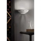 Półksiężycowy kinkiet ścienny z ceramiki ręcznie malowany kwiatowy - Triest Viadurini