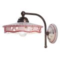 Ceramiczna lampa ścienna z żelaza w stylu vintage, ręcznie perforowana - Alessandria
