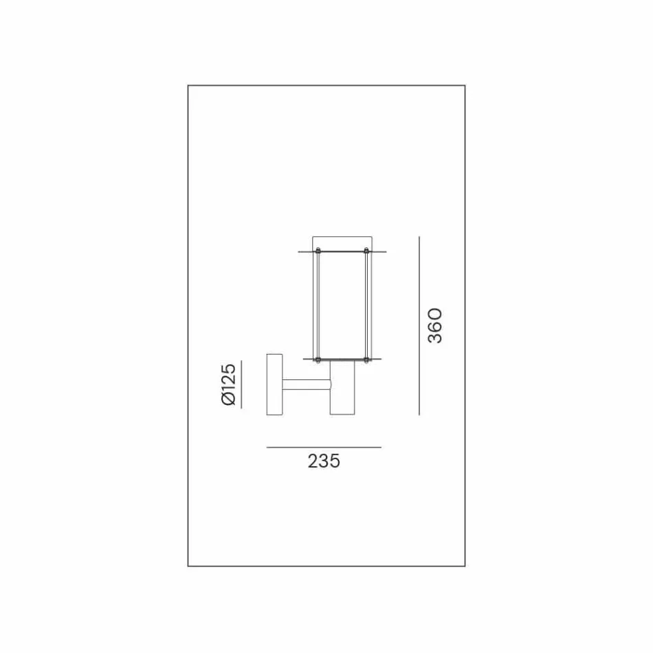 Zewnętrzny kinkiet z mosiądzu i białego szkła - Loggia od Il Fanale Viadurini