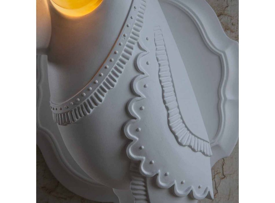 Kinkiet z matowej białej ceramiki o nowoczesnym włoskim designie - Tucano Viadurini