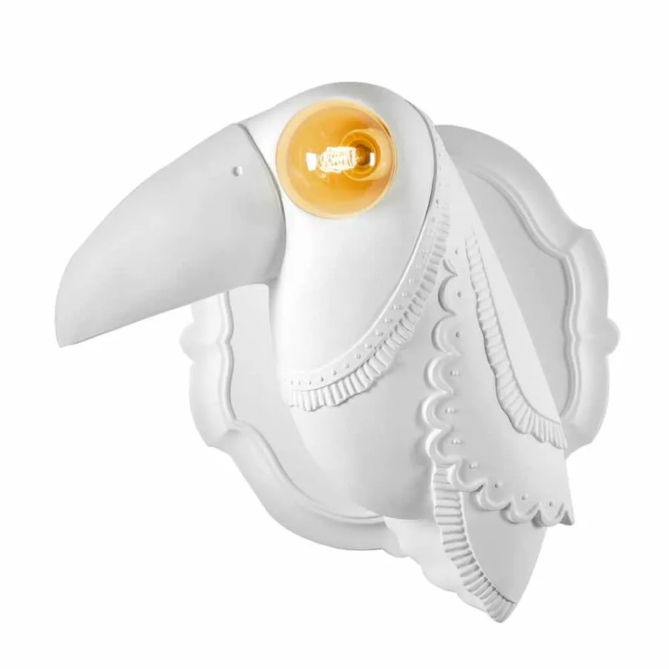 Kinkiet z matowej białej ceramiki o nowoczesnym włoskim designie - Tucano Viadurini