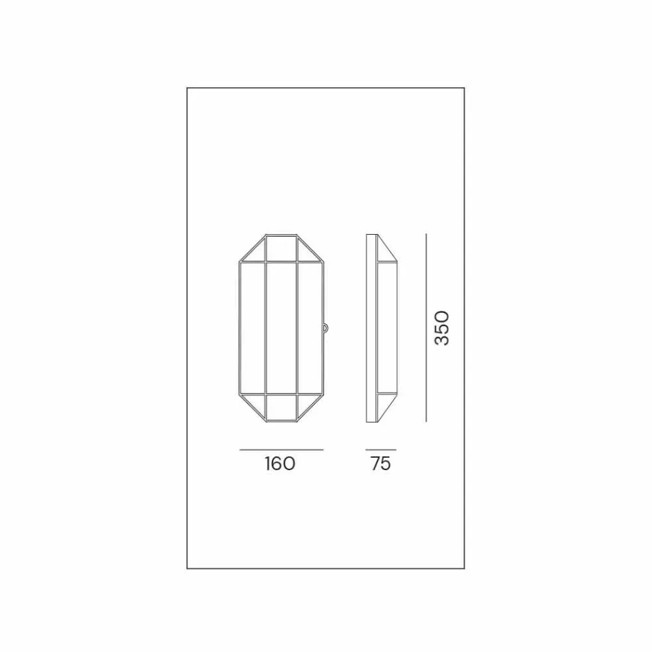Ręcznie robiony kinkiet ze szkła i mosiądzu 1 lub 2 światła — oprawiony przez Il Fanale Viadurini