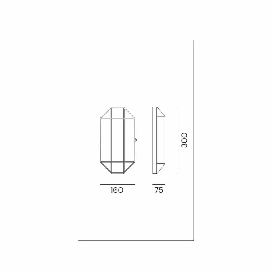 Ręcznie robiony kinkiet ze szkła i mosiądzu 1 lub 2 światła — oprawiony przez Il Fanale Viadurini