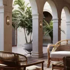 Ręcznie robiony kinkiet ze szkła i mosiądzu 1 lub 2 światła — oprawiony przez Il Fanale Viadurini