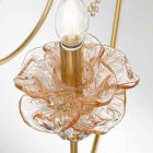 Klasyczny kinkiet z 3 światłami ze szkła, kryształu i luksusowego metalu - Flandria Viadurini