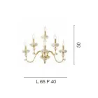 Klasyczny kinkiet 6 lamp z porcelany i luksusowego szkła dmuchanego - Eteria Viadurini