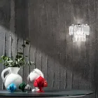 Klasyczna aplikacja ze złotego lub srebrnego metalu i kryształowych wisiorków - Jerome Viadurini