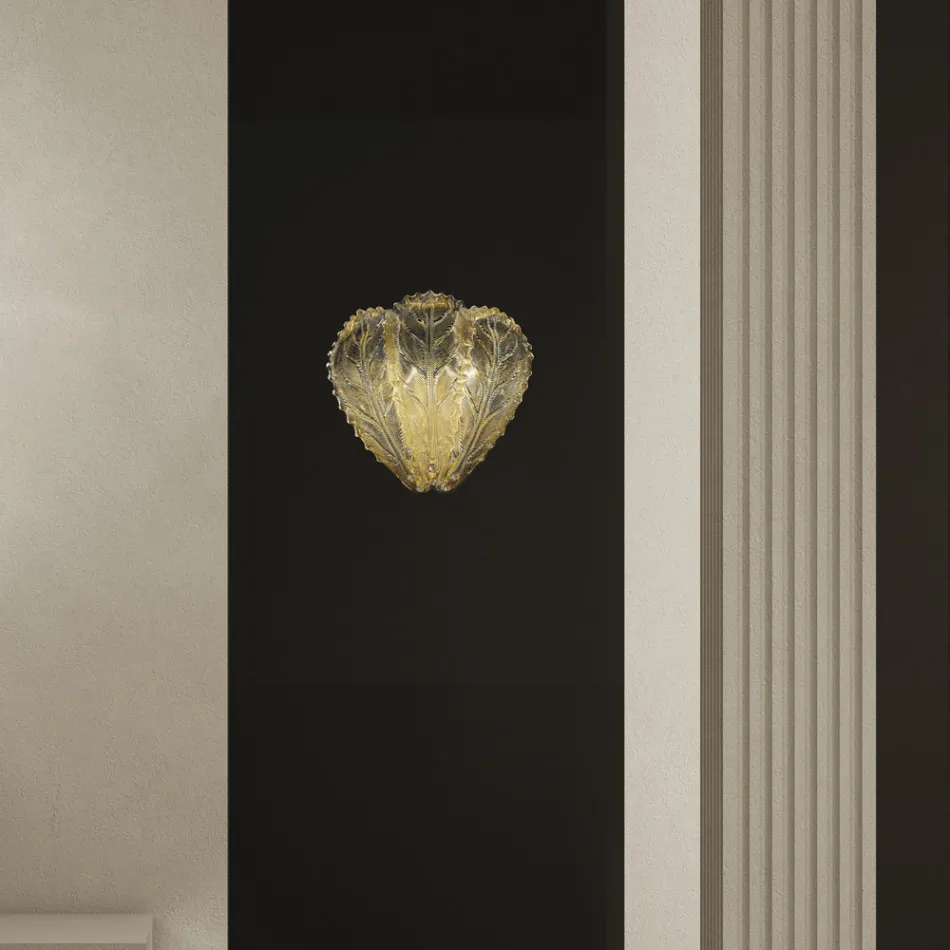 Klasyczny kinkiet ze szkła weneckiego i metalu Made in Italy - Artemide Viadurini