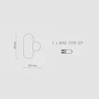 Kinkiet z kloszem ze szkła opalowego Made in Italy - Bumbum Viadurini