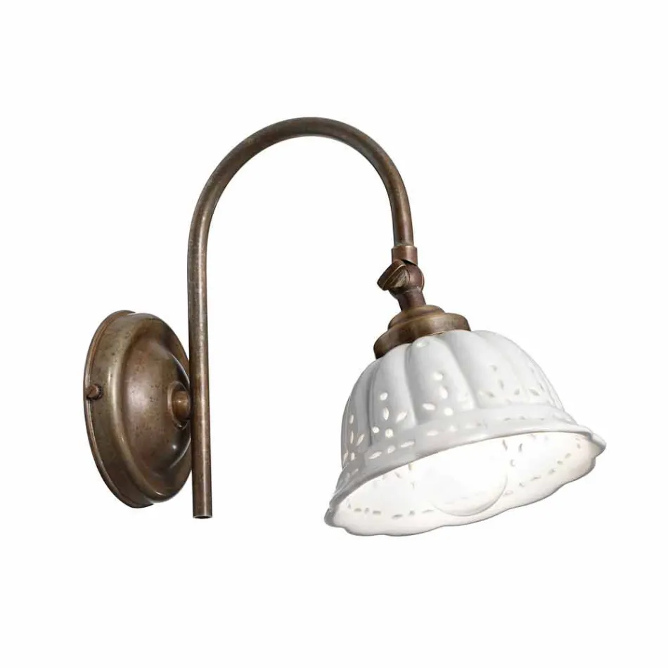 Aplikacja krzywa ceramiczne Anita Il Fanale, secesja Viadurini