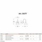 Współczesna światła na zewnątrz 1 mała Giulietta Sprint Viadurini