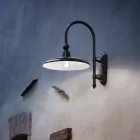Klasyczna aluminiowa zewnętrzna lampa ścienna Made in Italy - Campobasso Viadurini