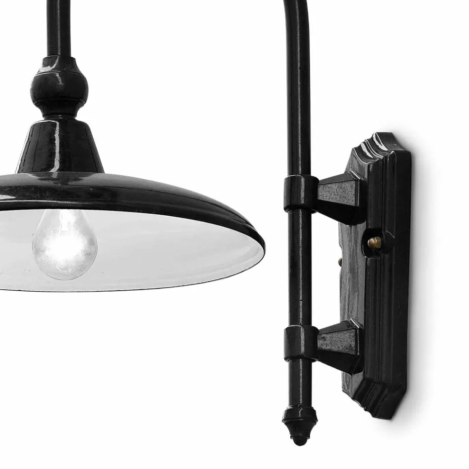 Klasyczny aluminiowy kinkiet zewnętrzny Made in Italy - Campobasso Viadurini