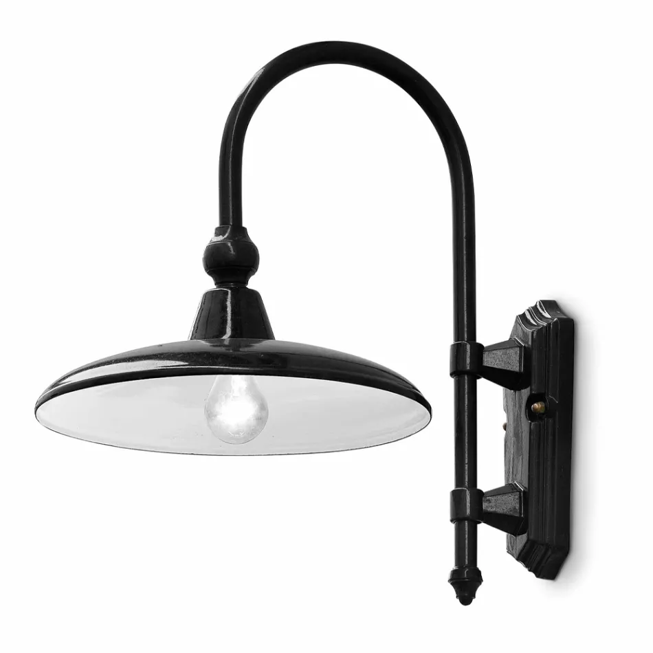 Klasyczna aluminiowa zewnętrzna lampa ścienna Made in Italy - Campobasso Viadurini