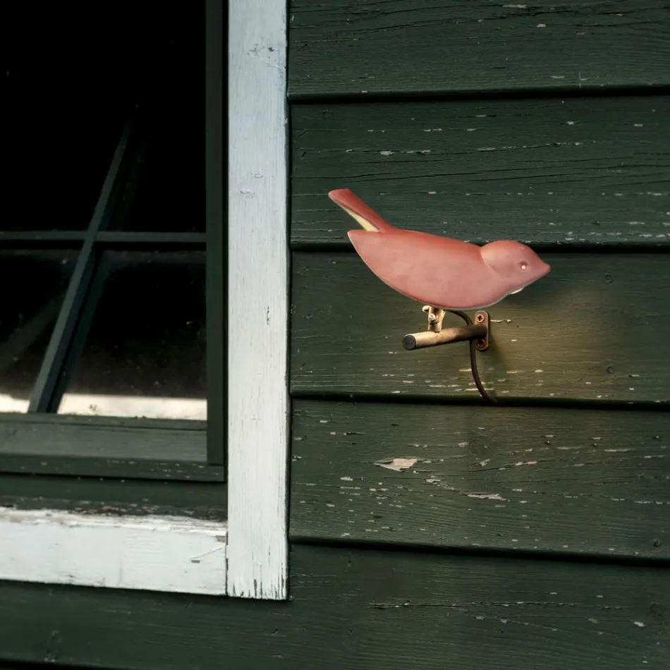 Kinkiet zewnętrzny z emaliowanej toskańskiej majoliki Made in Italy - Uccellino Viadurini