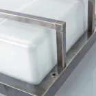 Mosiężna lampa ścienna zewnętrzna, E27, styl geometryczny, wyprodukowana we Włoszech - kryształ Viadurini