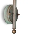 Kinkiet zewnętrzny Elfico w kolorze mosiądzu, ze szkła opalowego i stopniem ochrony IP44 Viadurini