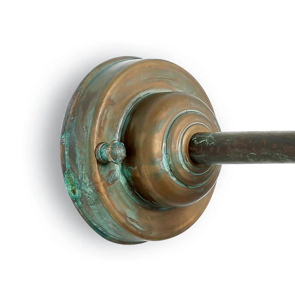 Zewnętrzna lampa ścienna z mosiądzu, szkła opalowego i IP44 Wyprodukowano we Włoszech - Drago Viadurini