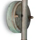 Kinkiet zewnętrzny Elfico w kolorze mosiądzu, z przezroczystego szkła i stopniem ochrony IP44 Viadurini