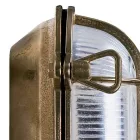 Kinkiet zewnętrzny w stylu vintage z mosiądzu z opalowym/przezroczystym szkłem – Siren Viadurini